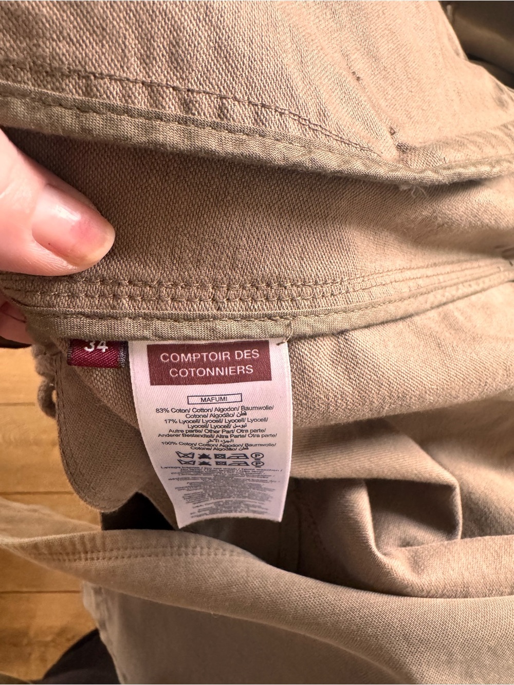 Comptoir des Cotonniers Classic Green Khaki Trench Coat - Picture 3 of 6